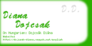 diana dojcsak business card