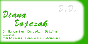 diana dojcsak business card